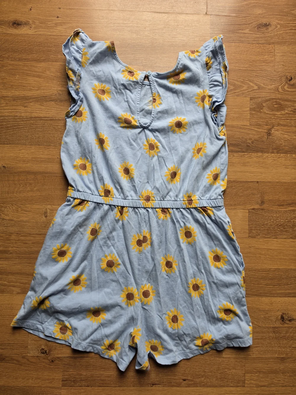 Old Navy Girls Sunflower-Print Blue Romper
